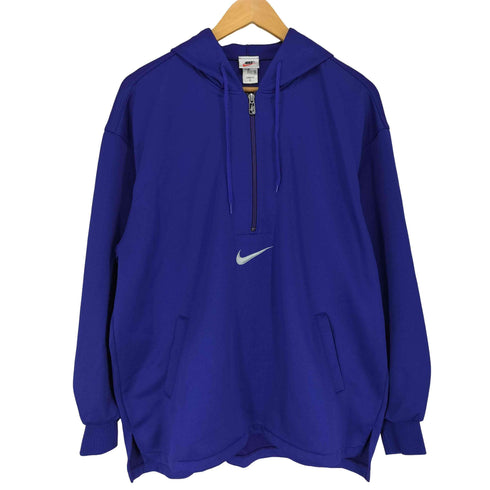ナイキ NIKE 90s 銀タグ スオッシュ刺繍ハーフジップパーカー メンズ XL
