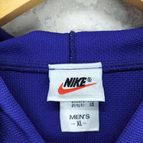 ナイキ NIKE 90s 銀タグ スオッシュ刺繍ハーフジップパーカー メンズ XL
