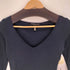 ラルフローレン RALPH LAUREN USA製 Vネック L/S コットン シャツ レディース import:S