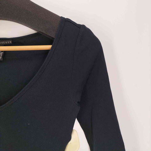 ラルフローレン RALPH LAUREN USA製 Vネック L/S コットン シャツ レディース import:S