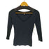 ラルフローレン RALPH LAUREN USA製 Vネック L/S コットン シャツ レディース import:XS