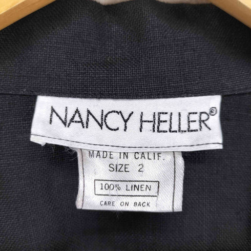 NANCY HELLER 金ボタン パイピング リネンテーラードジャケット レディース JPN:2