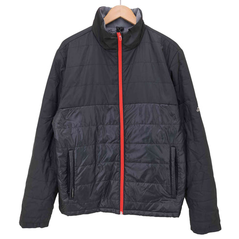 アディダス adidas ロゴ プリント 中綿 ジャケット メンズ import:L