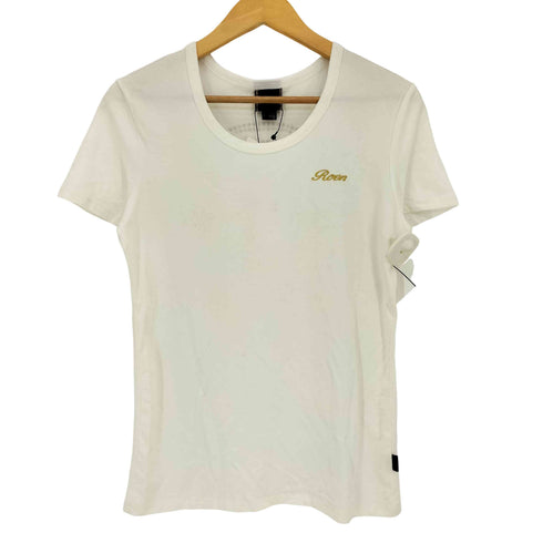 ロエン Roen ロゴ刺繍 スタッズ スカル SIT SEX SADE クルーネック S/S Tシャツ メンズ JPN:M