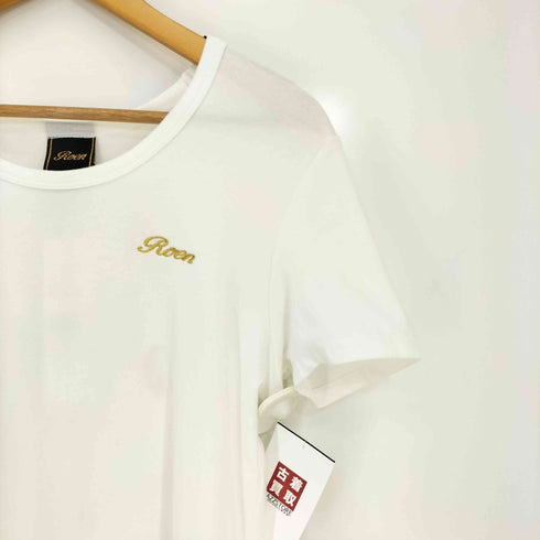 ロエン Roen ロゴ刺繍 スタッズ スカル SIT SEX SADE クルーネック S/S Tシャツ メンズ JPN:M
