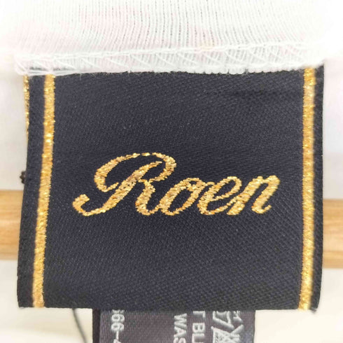 ロエン Roen ロゴ刺繍 スタッズ スカル SIT SEX SADE クルーネック S/S Tシャツ メンズ JPN:M