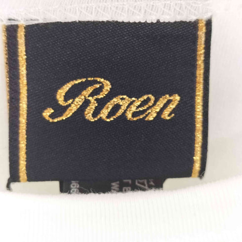 ロエン Roen ロゴ刺繍 スタッズ スカル SIT SEX SADE クルーネック S/S Tシャツ メンズ JPN:M