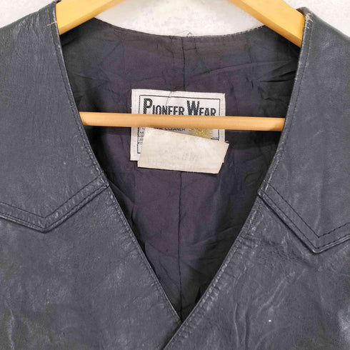 PIONEER WEAR genuine leather USA製 リアルレザーベスト メンズ 40