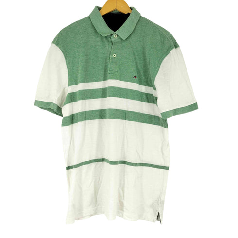 トミーヒルフィガー TOMMY HILFIGER ボーダー S/S ポロシャツ メンズ import:XL
