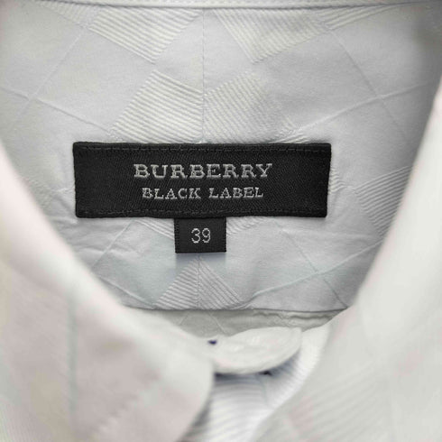 バーバリーブラックレーベル BURBERRY BLACK LABEL ワンポイント 刺繍 L/S ボタンダウン シャツ メンズ 39