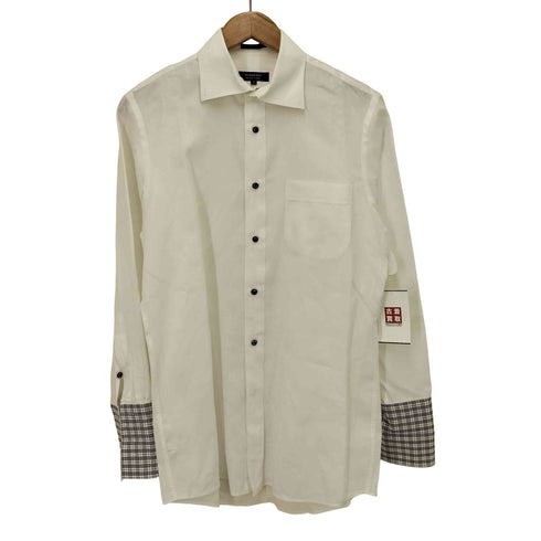 バーバリーブラックレーベル BURBERRY BLACK LABEL ダブルカフス L/S ホリゾンタルカラー シャツ メンズ 39