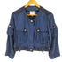 ランバンオンブルー LANVIN en Bleu シルク100% 短丈ノーカラージャケット レディース JPN:38