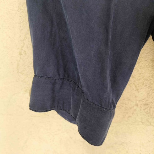 ランバンオンブルー LANVIN en Bleu シルク100% 短丈ノーカラージャケット レディース JPN:38