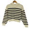 ザラ ZARA ボーダー柄 ニット フーディ パーカー レディース JPN:S