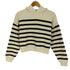 ザラ ZARA ボーダー柄 ニット フーディ パーカー レディース JPN:S
