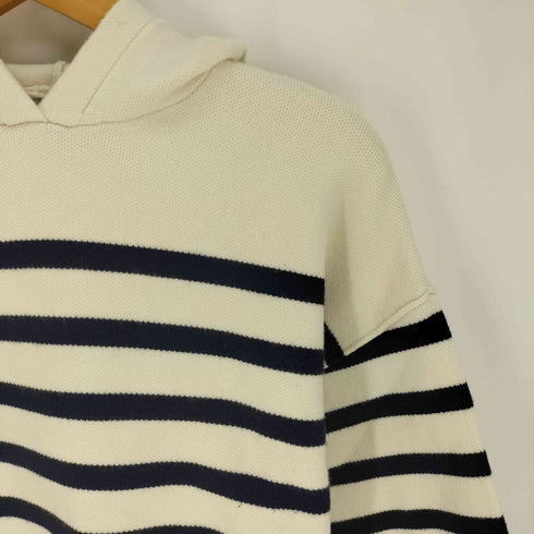 ザラ ZARA ボーダー柄 ニット フーディ パーカー レディース JPN:S