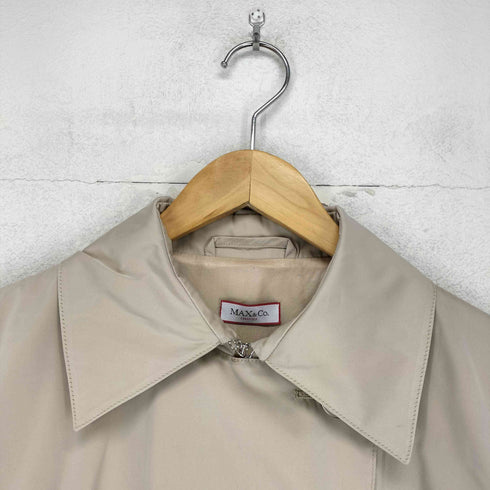 マックスアンドコー MAX&CO. OVERCOAT トレンチコート 袖フリル レディース US:4