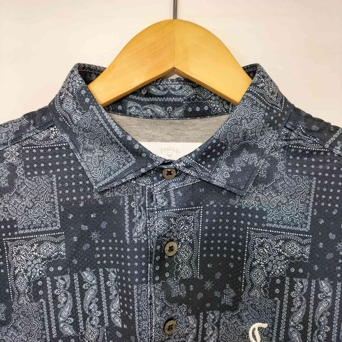 キャロウェイ Callaway ロゴ刺繍 ペイズリー柄 S/S ポロシャツ メンズ JPN:M