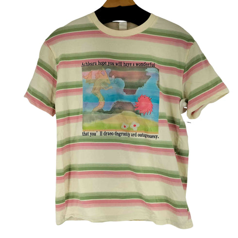 フォトプリント ボーダー S/S Tシャツ レディース JPN:M