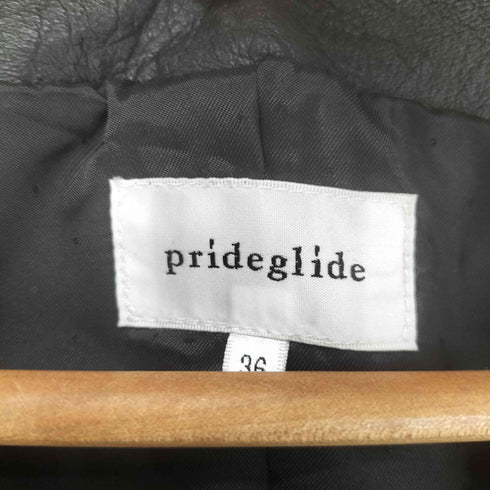 prideglide pig skin フリルデザインノーカラージャケット レディース JPN:36