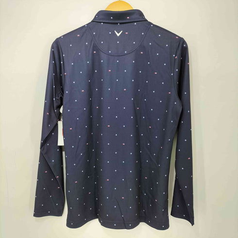 キャロウェイ Callaway ロゴ刺繍 総柄 L/S ポロシャツ メンズ JPN:M