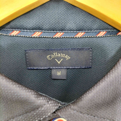 キャロウェイ Callaway ロゴ刺繍 総柄 L/S ポロシャツ メンズ JPN:M