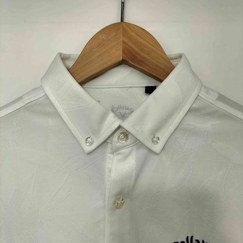キャロウェイ Callaway ロゴ刺繍 ボタニカルプリント S/S ポロシャツ メンズ JPN:M