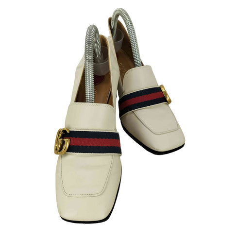 グッチ GUCCI GGマーモント ヒールローファー レディース 34 1/2