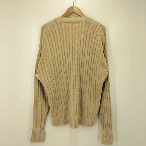 ポロバイラルフローレン Polo by RALPH LAUREN ポニー 刺繍 コットン ケーブルニット カーディガン メンズ import:L