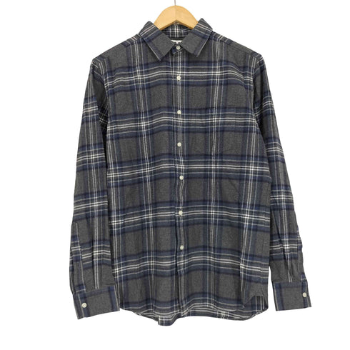 スリードッツ three dots マチ付き L/Sチェックシャツ メンズ JPN:M
