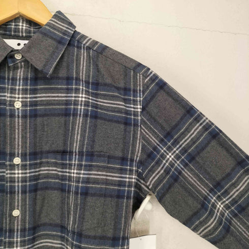 スリードッツ three dots マチ付き L/Sチェックシャツ メンズ JPN:M