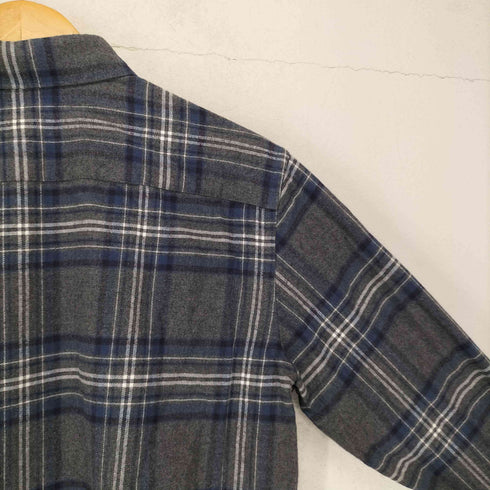 スリードッツ three dots マチ付き L/Sチェックシャツ メンズ JPN:M