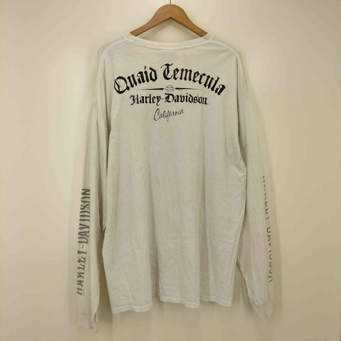 ハーレーダビッドソン HARLEY-DAVIDSON HANES BEEFTY ボディ ウイング 袖 両面 プリント L/S クルーネック Tシャツ メンズ