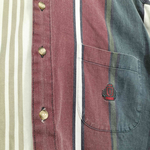 90-00s HIGHLAND OUTFITTERS エンブレム刺繍 ボタンダウンシャツ メンズ JPN:XL