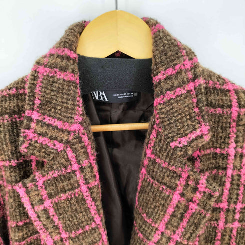 ザラ ZARA チェックツイードジャケット レディース import:XS