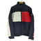 トミーヒルフィガー TOMMY HILFIGER フルジップ ロゴ刺繍 ナイロンジャケット メンズ import:L