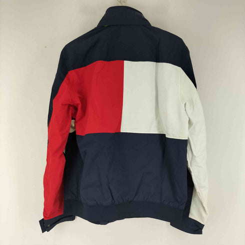 トミーヒルフィガー TOMMY HILFIGER フルジップ ロゴ刺繍 ナイロンジャケット メンズ import:L