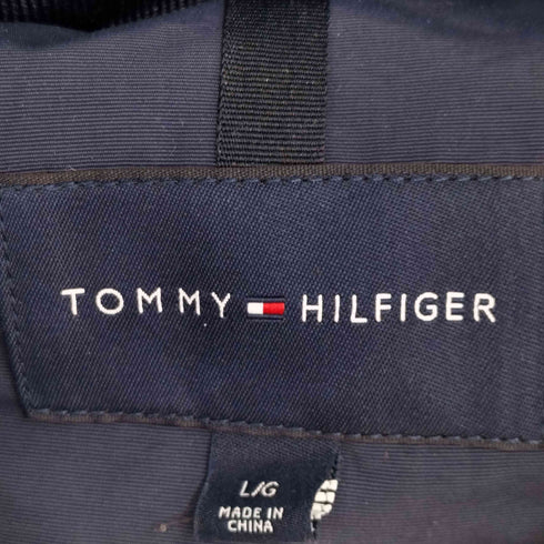トミーヒルフィガー TOMMY HILFIGER フルジップ ロゴ刺繍 ナイロンジャケット メンズ import:L