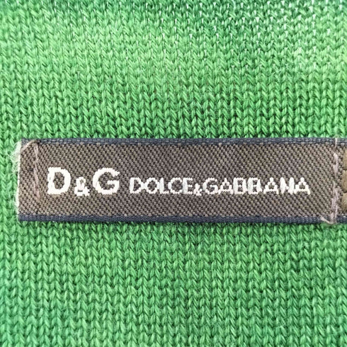 ドルチェアンドガッバーナ DOLCE&GABBANA ITTIERRE イタリア製 オーバープリント Vネック サマーニット メンズ import:XS