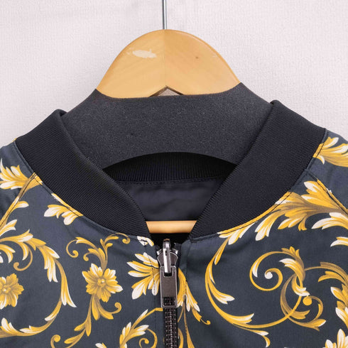 エイチアンドエム H&M 総柄リバーシブルジップアップブルゾン メンズ import:M