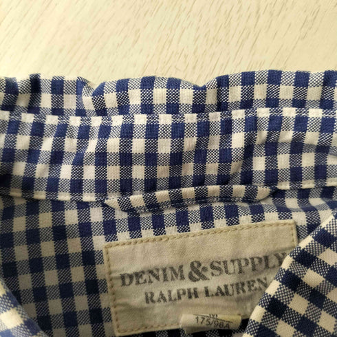デニムアンドサプライラルフローレン DENIM&SUPPLY RALPH LAUREN ギンガム チェック L/S ボタンダウン シャツ メンズ import:M