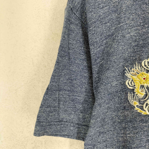 ヒューストン HOUSTON 刺しゅう クルーネック Tシャツ メンズ JPN:XL