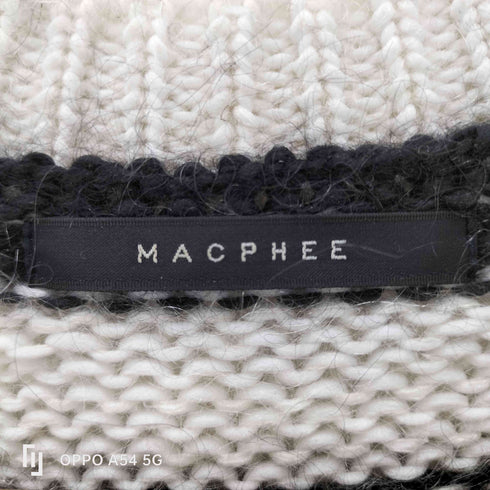 マカフィー MACPHEE ポリ ナイロン モヘヤ 混 ボーダー ニット レディース JPN:S