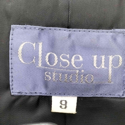 Close up 牛革 カウレザー 比翼 スタンドカラージャケット メンズ 9AR