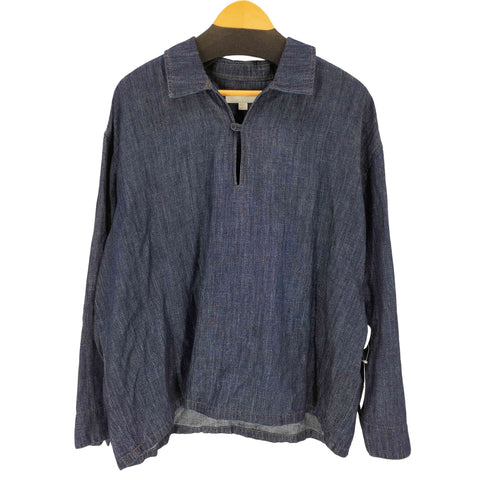 ザラ ZARA COTTON/LINEN DENIM SHIRT メンズ XL