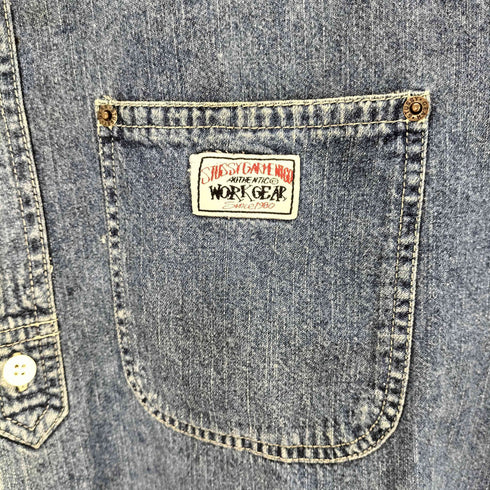 ステューシー Stussy 90s OLD WORKGEAR L/Sデニムシャツ メンズ M