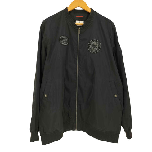 ハッシュパピーズ HUSH PUPPIES ワッペン MA-1 ナイロン ボンバージャケット メンズ 2L