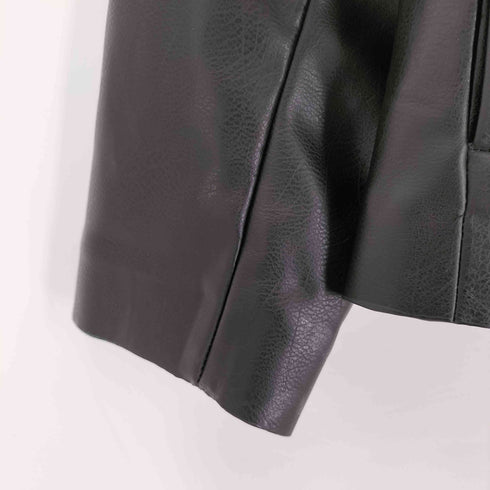 ザラ ZARA フェイクレザージップアップブルゾン メンズ XL