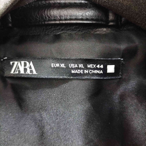 ザラ ZARA フェイクレザージップアップブルゾン メンズ XL