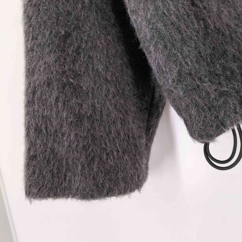 ザラ ZARA WOOLフェイクファージップフーディ メンズ L